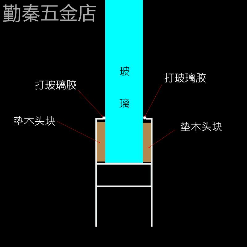 玻璃门夹配件上下门夹推拉门夹子固定地弹簧门配件无框玻璃门长夹