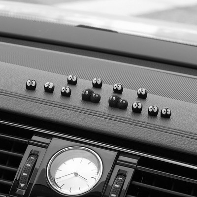 汽车内饰品摆件小煤球迷你网红公仔可爱中控台后视镜车内装饰用品