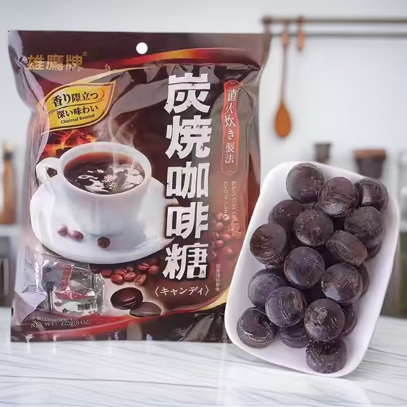 香港雄鹰牌炭烧咖啡糖225g零食品