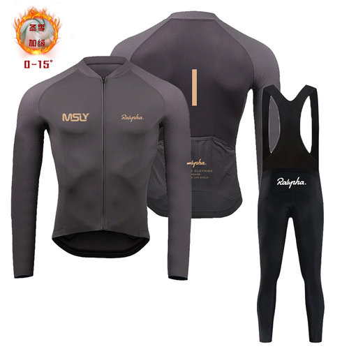 新款Ralvpha抓绒骑行长袖单上衣公路自行车骑行服山地车保暖舒适
