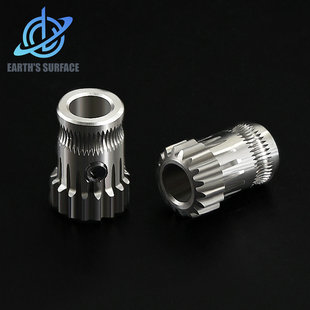 DB-3D打印机BMG挤出机硬化刚挤出轮 耐磨双齿轮不锈钢送丝进料轮