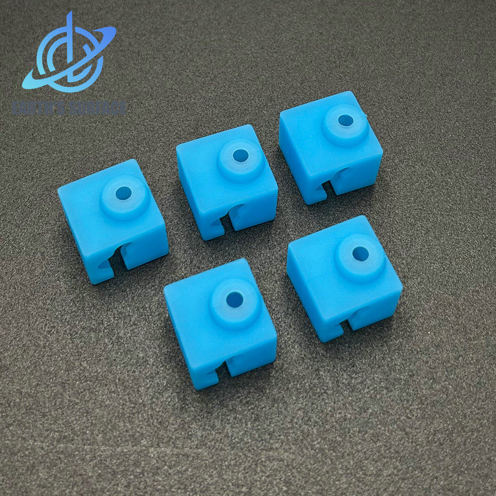 3d打印机配件E3DV5蓝色硅胶套加热铝块硅胶套保温隔热耐高温280℃