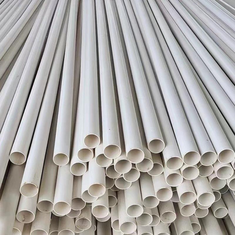 厂家货源PVC排水管家用排污管材白色U-PVC落水雨水排水管下水管