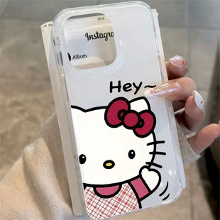 12白底XS 15promax大孔壳14 粉衣凯蒂适用苹果11IMD壳苹果16