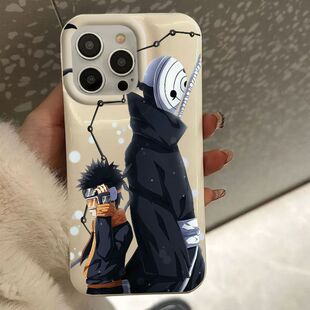 白面具带土适用苹果11面包壳苹果14plus防摔壳iphone16plus