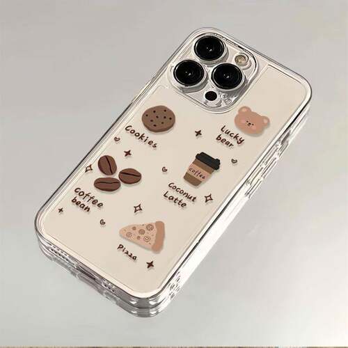咖啡豆小狗适用于iPhone17/16/15promax太空壳15plus防摔手机壳13