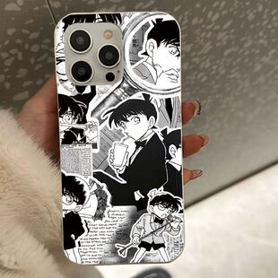 13pro xr软壳xs 柯南适用苹果11面包壳苹果15 16plus简约iPhone14