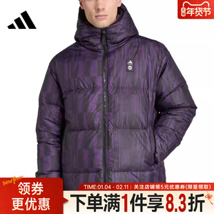 adidas阿迪达斯冬季男子曼联足球运动休闲连帽羽绒服外套JN2890