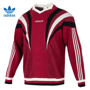 KW2019 翻领套衫 adidas阿迪达斯三叶草春季 男子运动休闲卫衣长袖