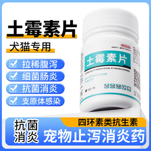 宠物用土霉素药片狗狗拉稀的药止泻药猫咪拉肚子肠炎腹泻消炎