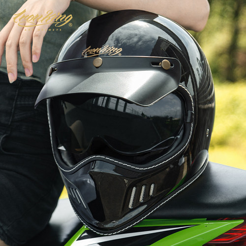 复古巡航摩托车头盔全盔