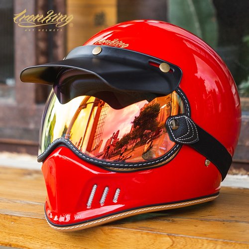 复古巡航摩托车3c头盔四季通用