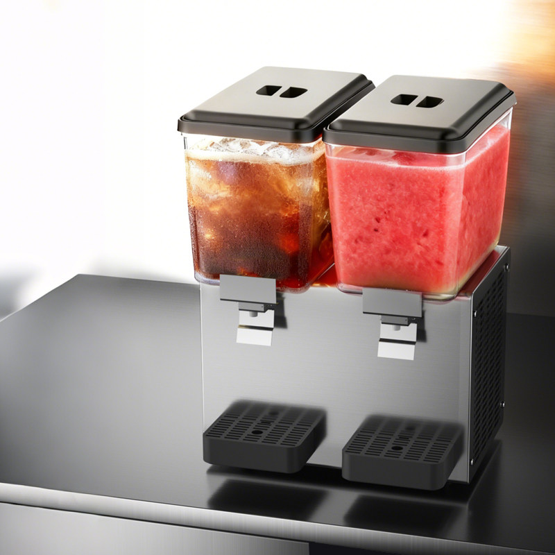 新飞冷饮机饮料机商用奶茶店冷热双温多功能单杠双杠大容量搅拌机