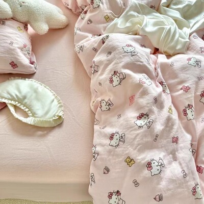 A类超软糯纯棉卡通猫咪被套