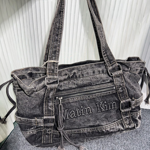 韩国matinkim牛仔单肩托特包