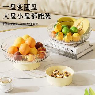 奶油风水果盘客厅上档次茶几零食点心干果摆放盘轻奢D3 2023新款