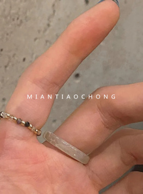 轻奢气质百搭指环虎眼石戒指女小众设计高级感时尚串珠指环戒子潮