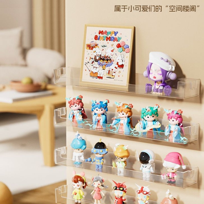 手办展示盒小摆件壁挂墙上亚克力收纳展示架