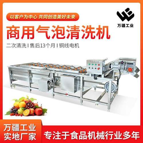 鸭梨雪花梨气泡清洗商用水果清洗机秋梨膏加工高压气泡清洗