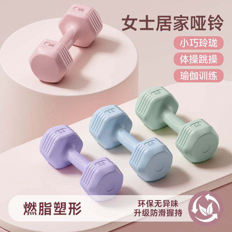 哑铃女士健身家用2/3kg一对杠铃1/1.5kg亚玲青少年健身女生小哑铃