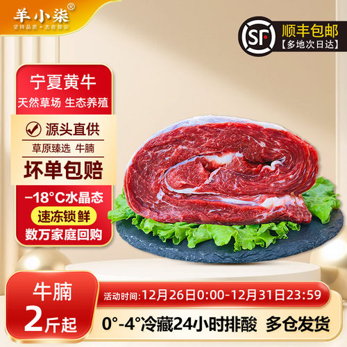 宁夏盐滩草场生鲜原切黄牛肉谷饲