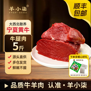 羊小柒宁夏盐滩草场黄牛腿肉谷饲原切牛肉生新鲜牛腱子牛排骨