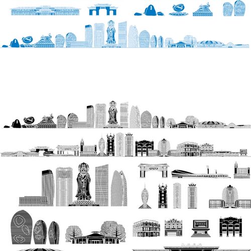 吴冠中画册风景油画电子图片水墨画山水装饰画图库国画素材_虎窝淘