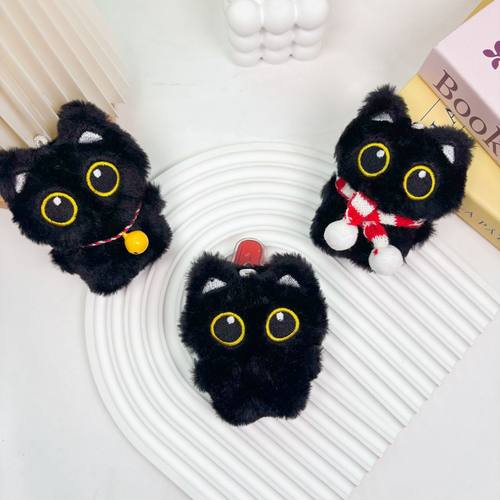 新款小猫玩偶围脖可爱小饰品创意玩偶生日礼物学生挂件毛绒钥匙扣