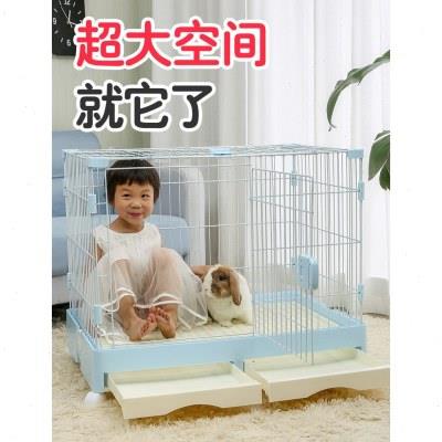 兔笼自动清粪养殖室内家用豚鼠兔子窝屋荷兰猪宠物笼子别墅防喷尿