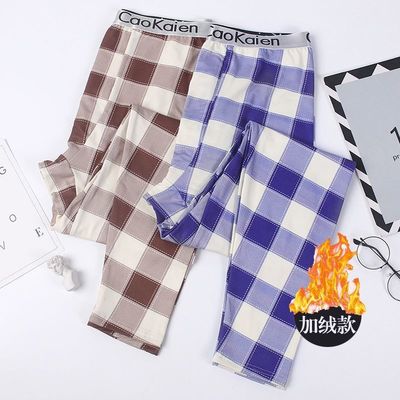 秋裤男士男生秋冬季德绒保暖裤男款加绒加厚打底衬裤紧身绒裤线裤