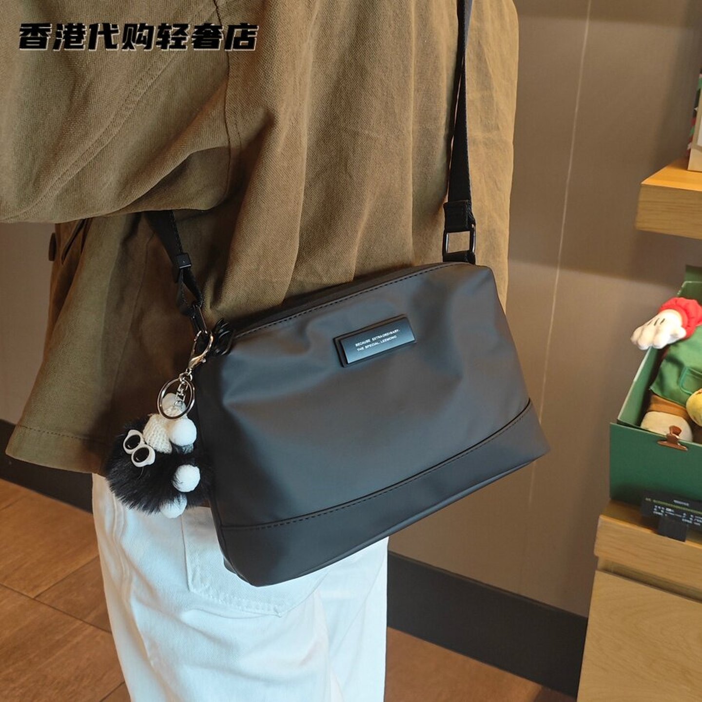 法国ZAMP新款轻便多隔层时尚休闲牛津纺女士单肩斜挎包高品质通勤