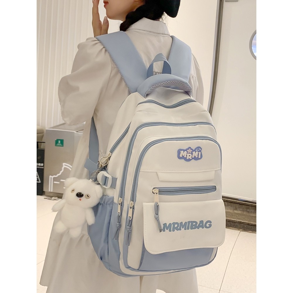 法国可爱书包ins女初中生高颜值 小众大容量多层减负小学生双肩包