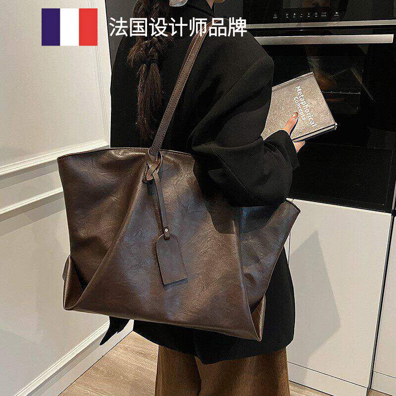 法国MK NB 大容量复古腋下包女2026秋冬新款单肩包上班通勤托特包
