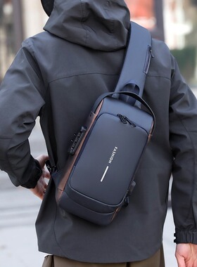 法国Colorin Kite机能胸包男士单肩包大容量通勤防泼水斜挎包腰包