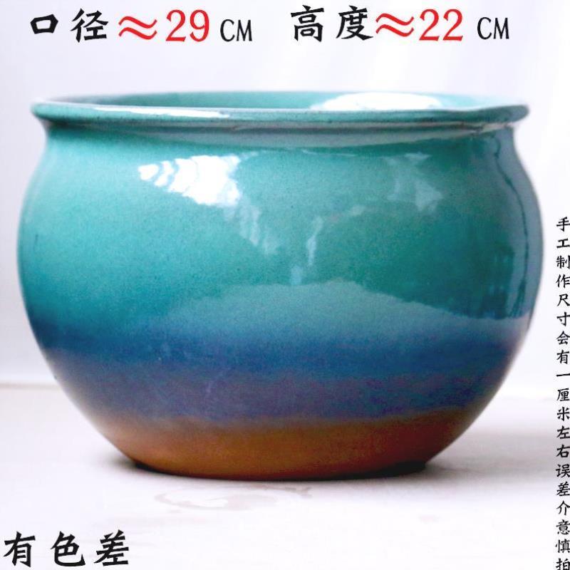 新疆包邮切口大陶罐矮胖个性复古群生陶瓷多肉花盆大口径矮胖陶罐