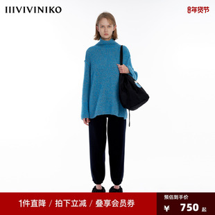 IIIVIVINIKO“貉绒羊毛混纺”宽松圈圈纱针织套头衫女M340133639E