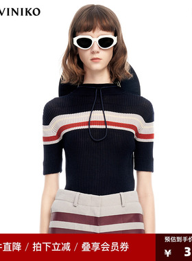 VVNK JANE PLUS小众设计中袖短款套头衫