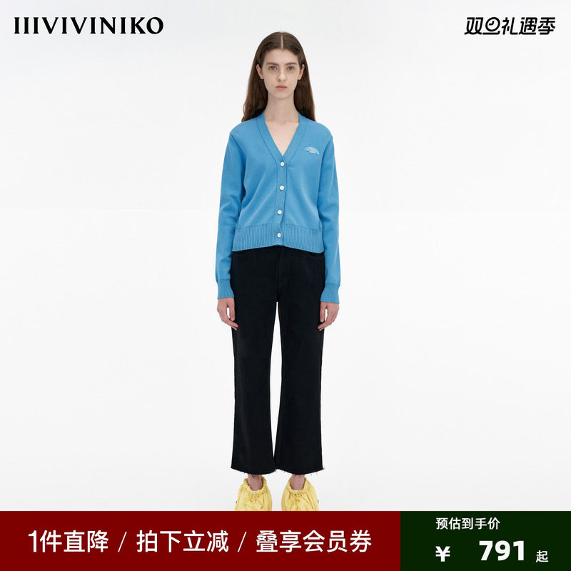 IIIVIVINIKO「JEN UMAN合作系列」多巴胺刺绣开衫女C330205621A