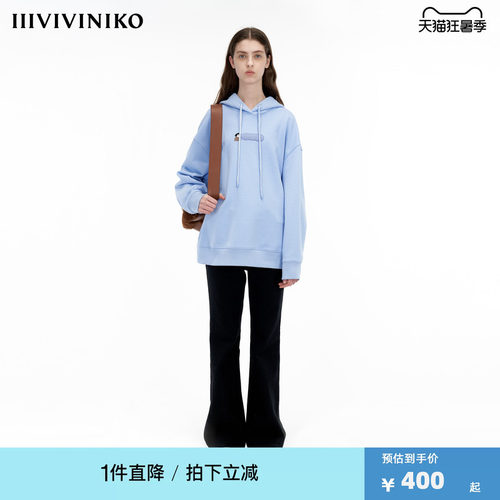 IIIVIVINIKO「JEN UMAN合作系列」多巴胺全棉卫衣女C335002315B