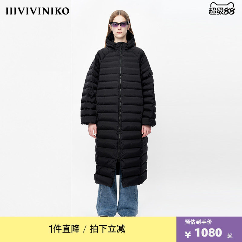 【设计师款】“轻薄涂层面料”无胆长款羽绒服女J349160044D图片
