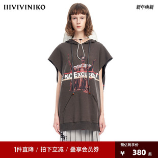 过臂长卫衣 PLUS小众设计无袖 VVNK JANE