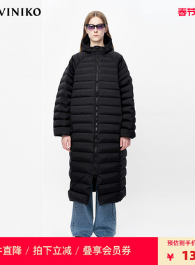 【设计师款】“轻薄涂层面料”无胆长款羽绒服女J349160044D