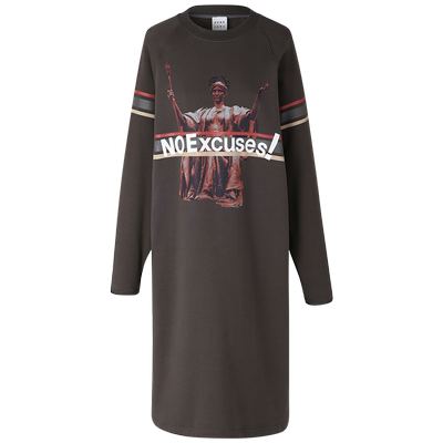 VVNK JANE PLUS小众设计印花打蝙蝠袖连衣裙