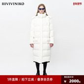 JANE PLUS 90绒填充 VVNK 直身连帽长款 羽绒服女J349157034D