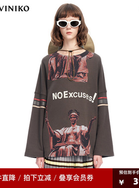 VVNK JANE PLUS小众设计直身直袖卫衣