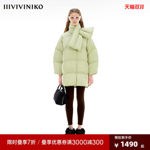 IIIVIVINIKO设计师品牌冬季新品中长款茧形羽绒服女R349137075D