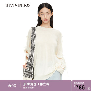 简约松身针织套头卫衣女M220114636C IIIVIVINIKO春夏新品