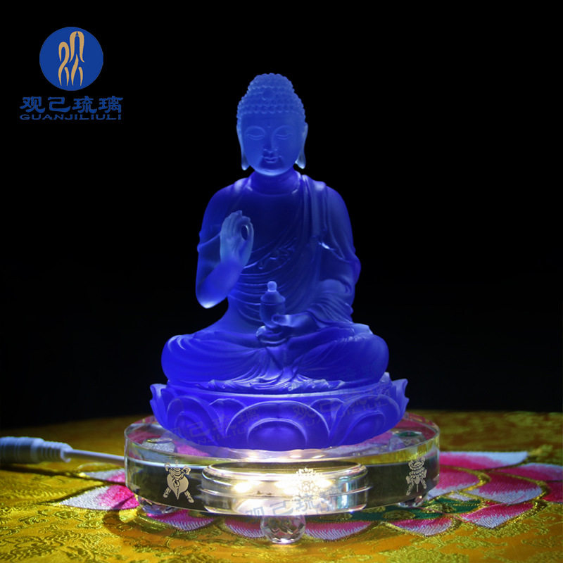 汉传药师佛寺院佛堂佛像观己琉璃图片