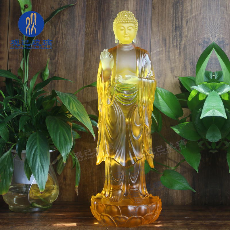 琉璃阿弥陀佛三宝佛像如来释迦牟尼佛阿弥陀佛药师佛供奉摆件