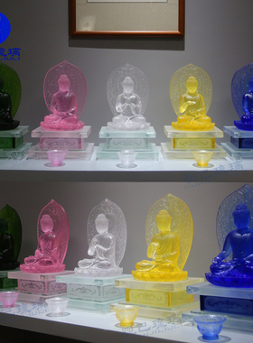 观己琉璃佛像五方佛中央大日如来